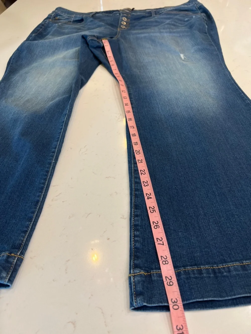 Torrid Mid Rise Flare Jeans Rockstar Dark Wash Button Fly NWT - Picture 12 of 13
